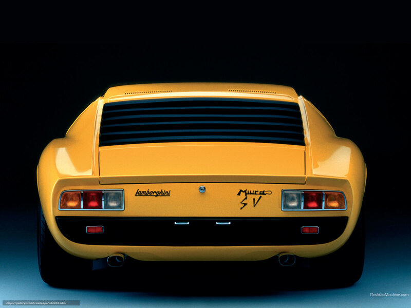 Yellow Lamborghini Miura — Dramatic, Photograph, Car
