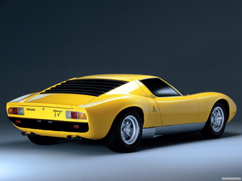 Yellow Lamborghini Miura SV