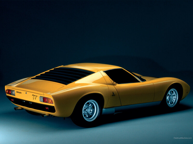 Yellow Lamborghini Miura SV