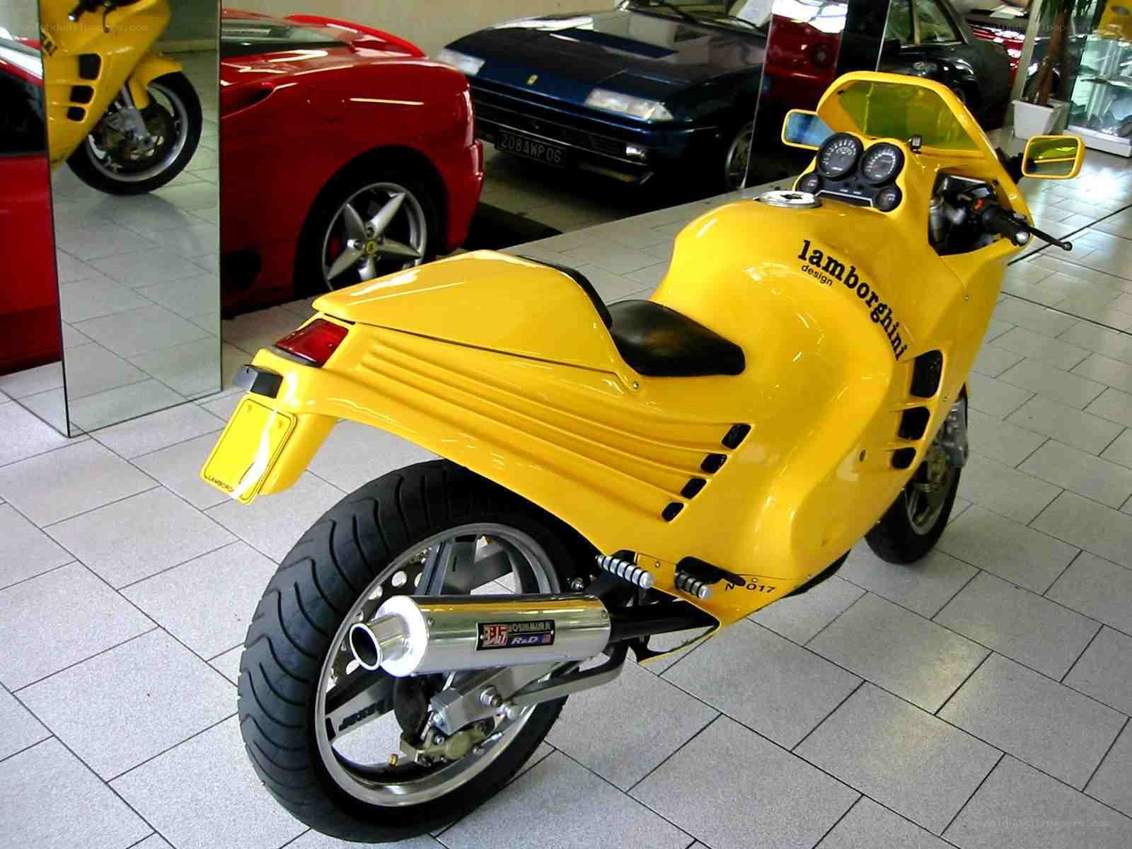 Yellow Lamborghini motorcycle