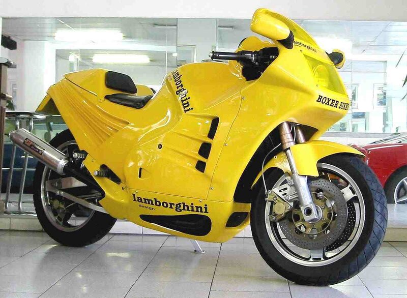 Yellow Lamborghini Motorcycle — Neutral
