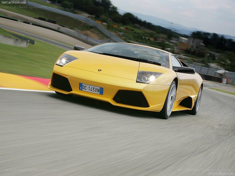 Yellow Lamborghini on a racetrack