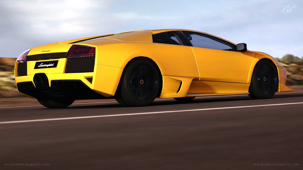 yellow lamborghini on road