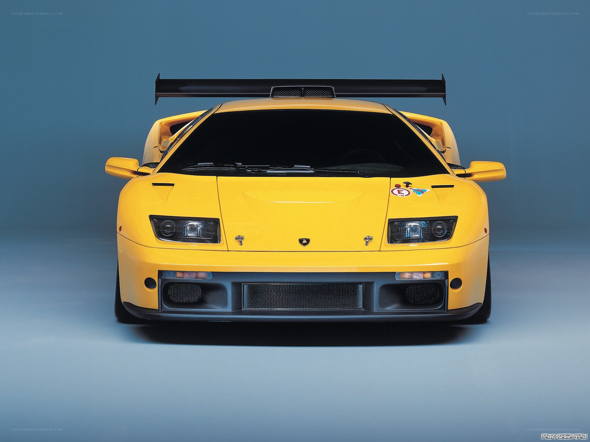 Yellow Lamborghini race car