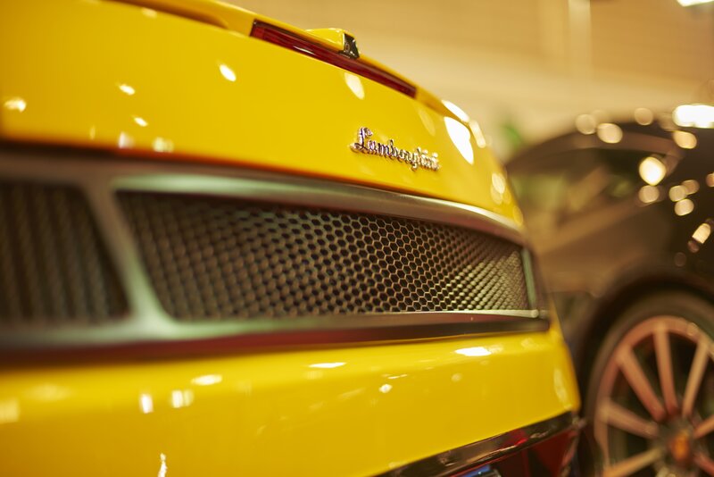 Yellow Lamborghini Rear