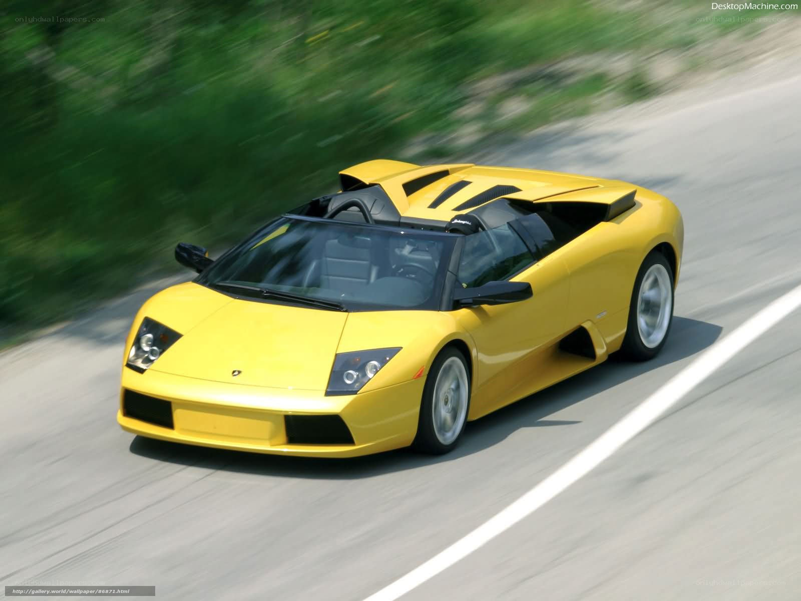 yellow lamborghini roadster