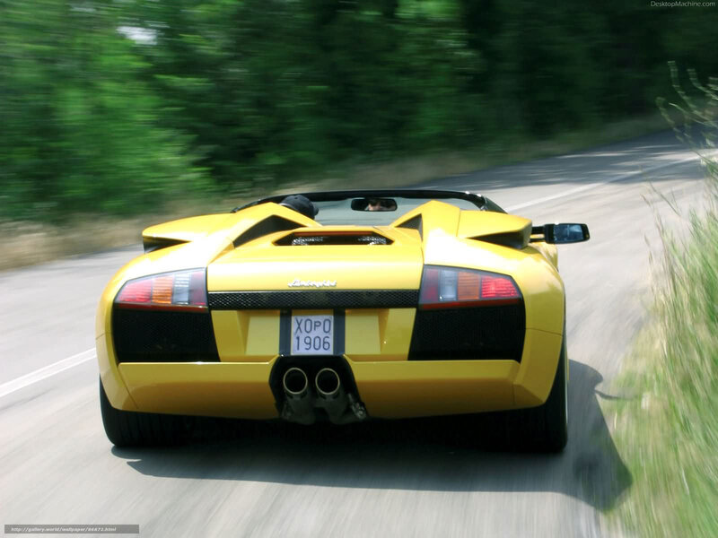 Yellow Lamborghini Roadster — Dynamic, Afternoon, Photograph