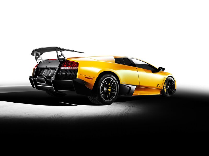 Yellow Lamborghini sports car