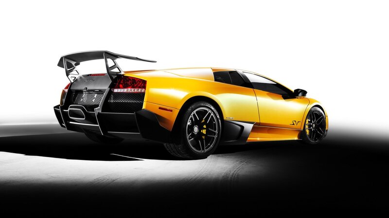 Yellow Lamborghini sports car