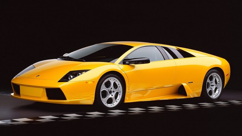 Yellow Lamborghini sports car