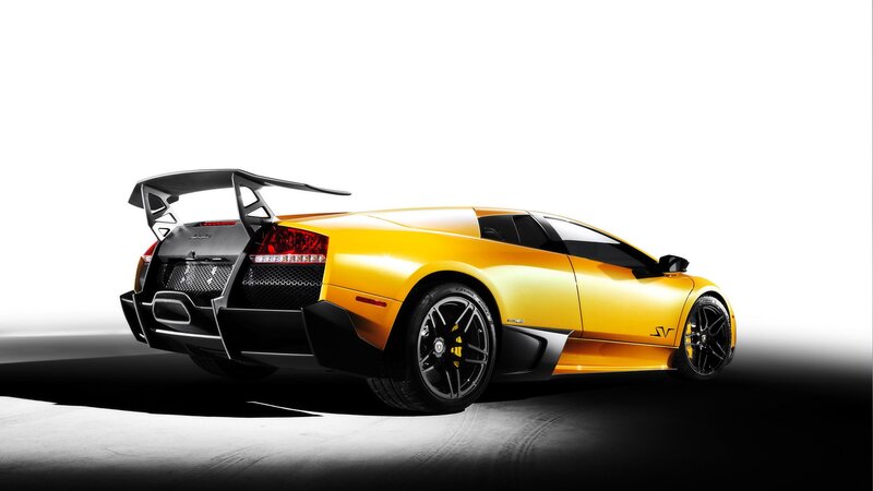 yellow lamborghini sports car