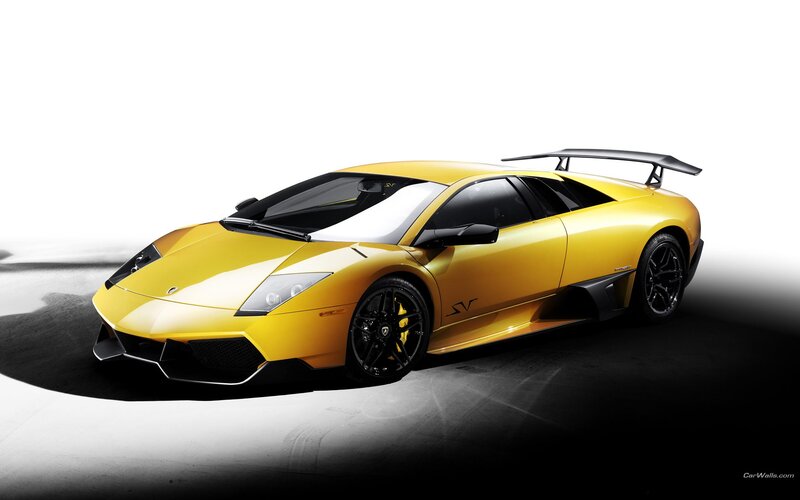 Yellow Lamborghini sports car