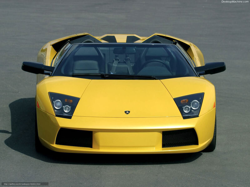 Yellow Lamborghini sports car