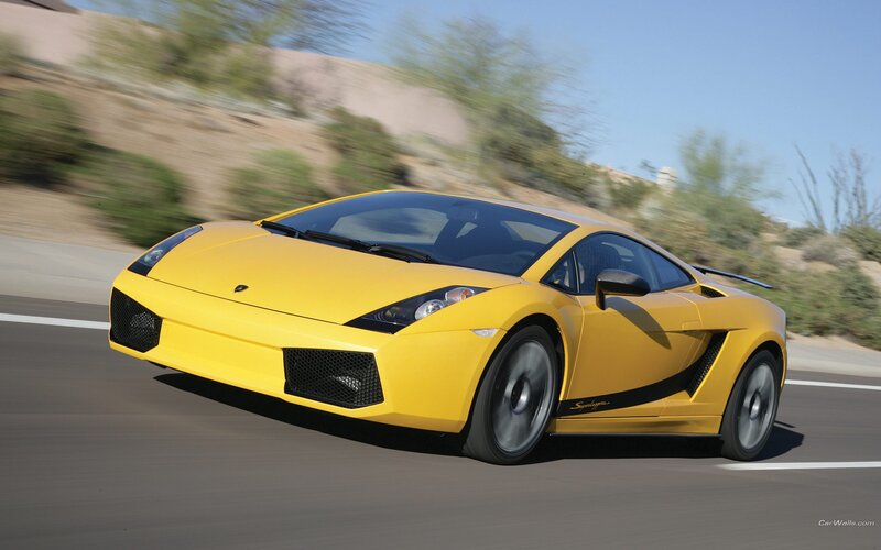 yellow lamborghini sports car