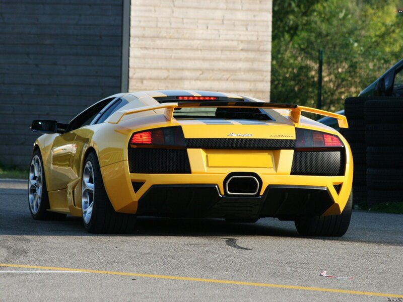 Yellow Lamborghini sports car