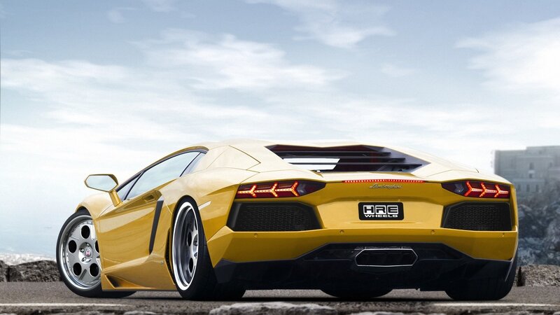 yellow lamborghini sports car