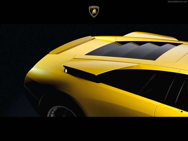 Yellow Lamborghini sports car