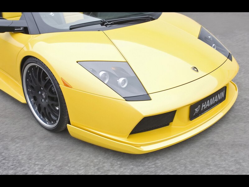 Yellow Lamborghini sports car