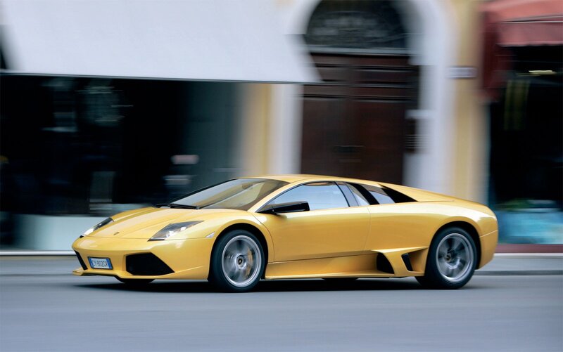 Yellow Lamborghini sports car