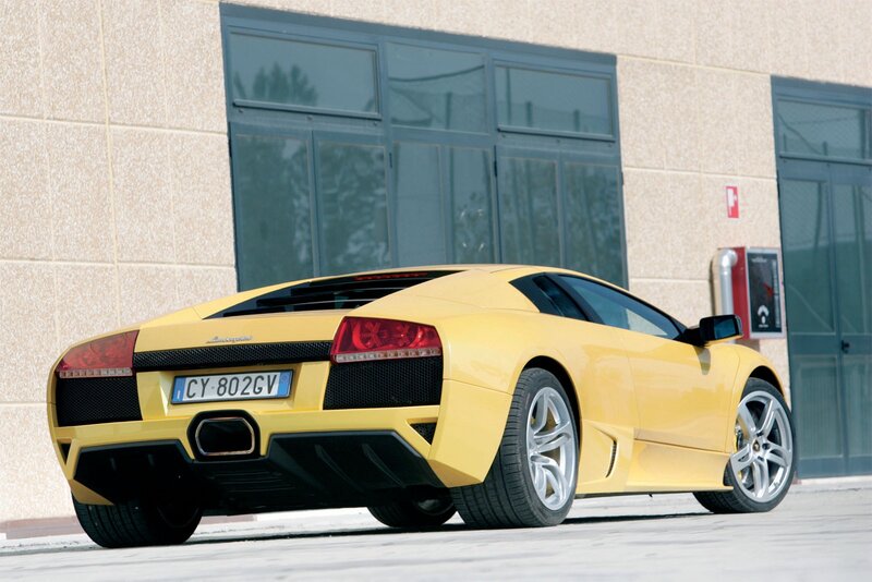 Yellow Lamborghini sports car