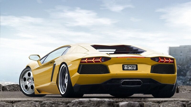 yellow lamborghini sports car