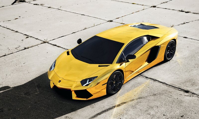 yellow Lamborghini sports car