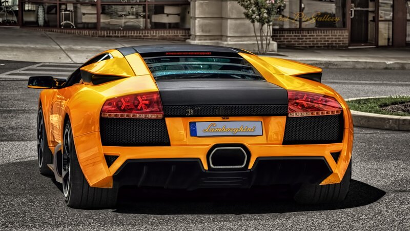 yellow lamborghini sports car