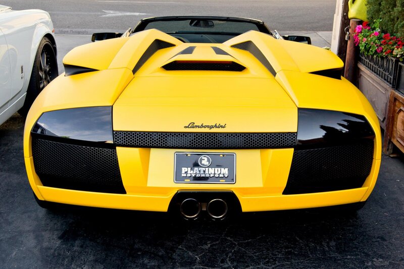 Yellow Lamborghini sports car