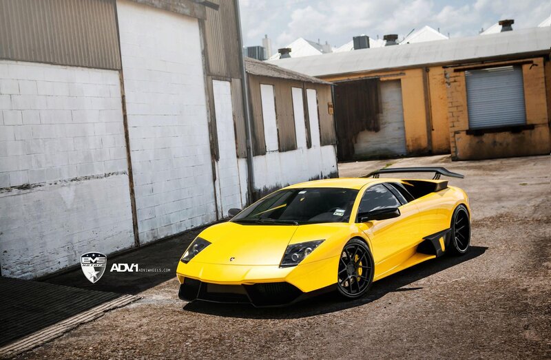 Yellow Lamborghini sports car