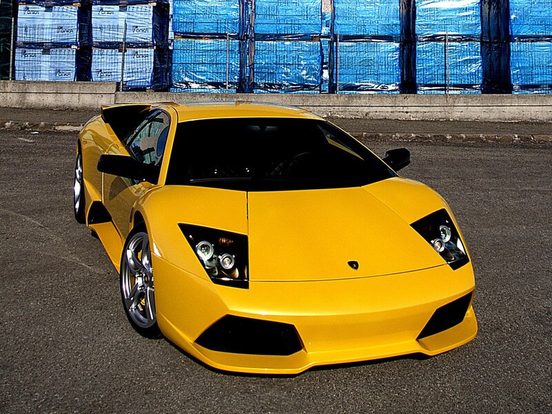 Yellow Lamborghini sports car