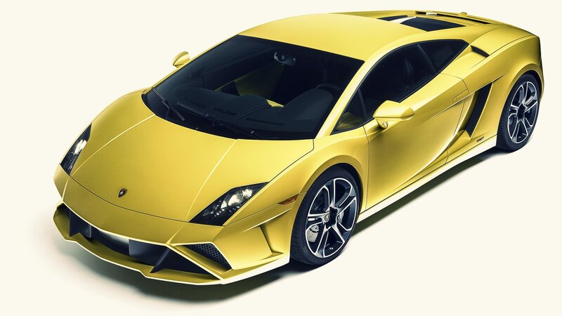 yellow lamborghini sports car