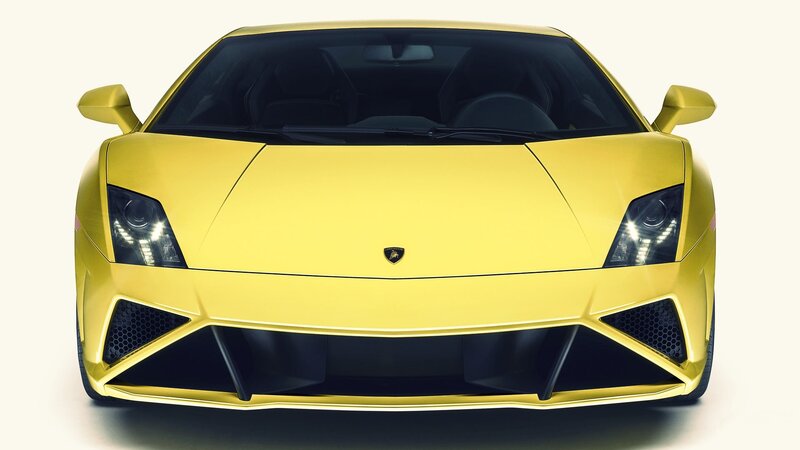 yellow lamborghini sports car