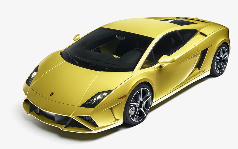 yellow lamborghini sports car