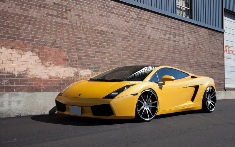 Yellow Lamborghini sports car