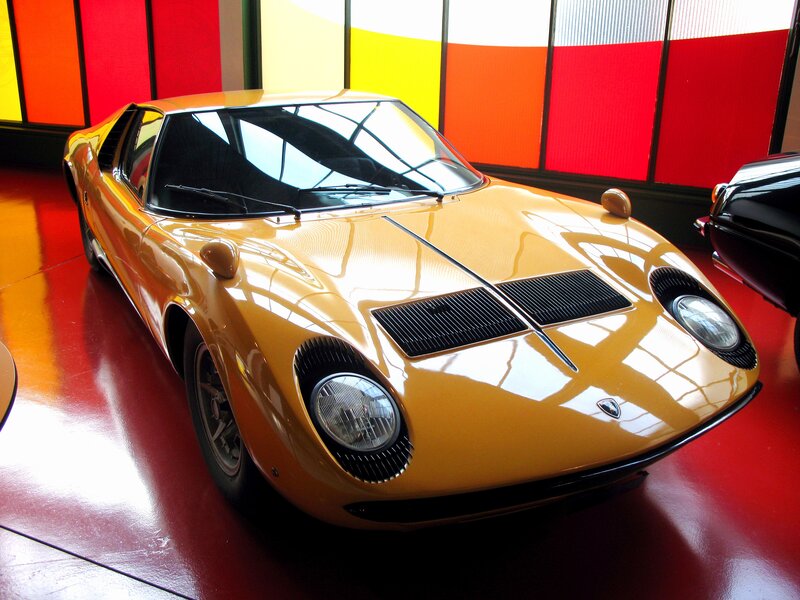 Yellow Lamborghini sports car