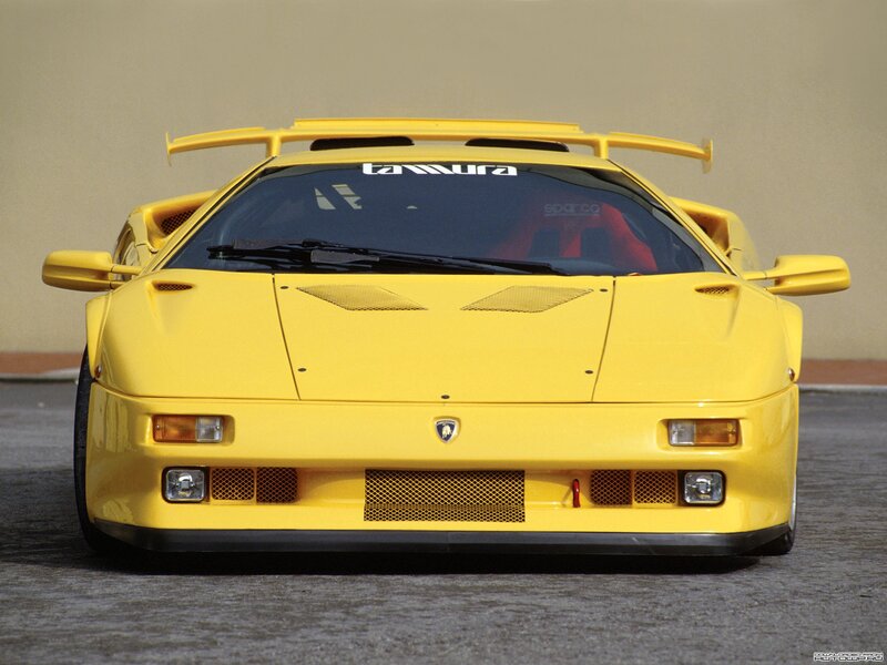 yellow lamborghini sports car