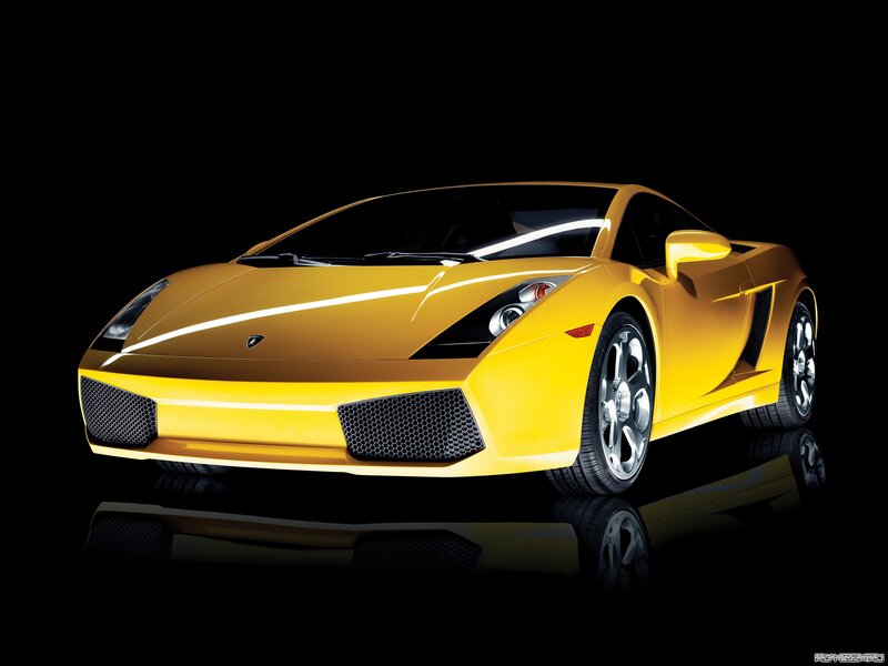 Yellow Lamborghini sports car