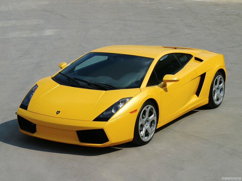 yellow lamborghini sports car