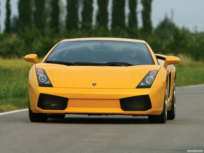 Yellow Lamborghini sports car