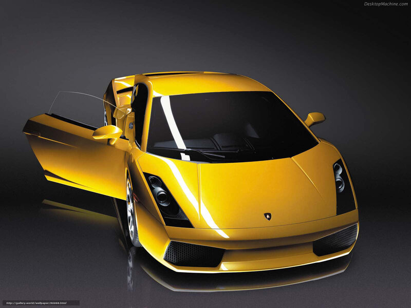 Yellow Lamborghini sports car