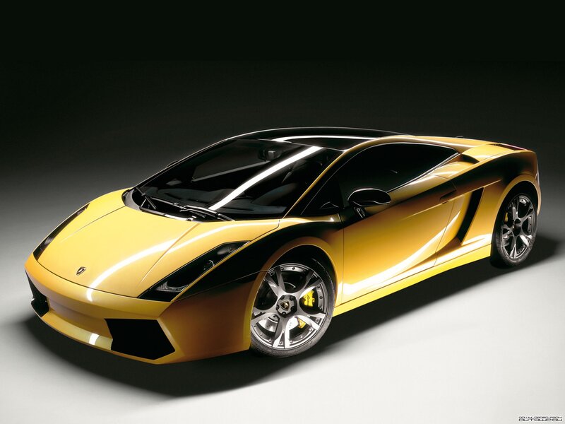 yellow lamborghini sports car