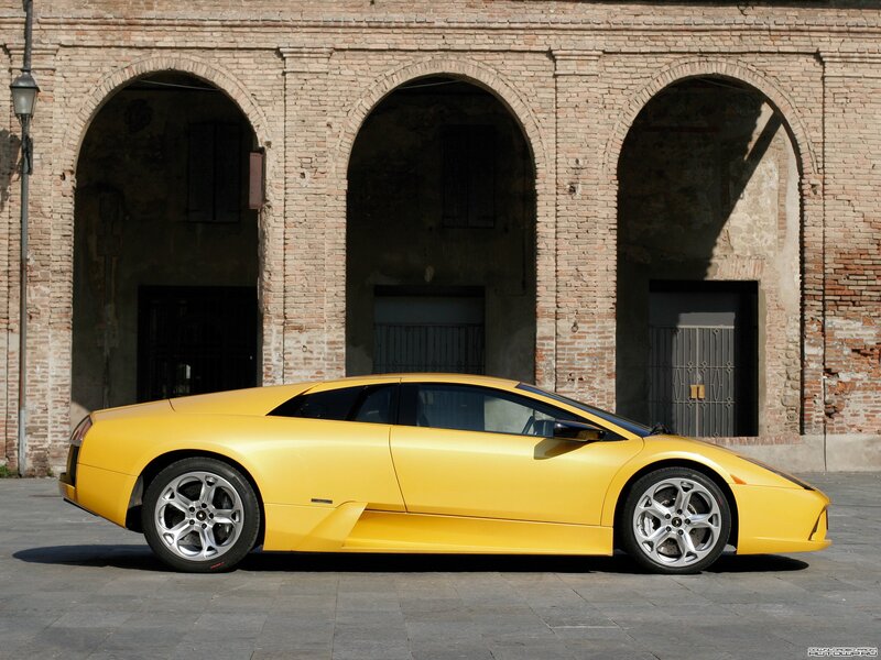 Yellow Lamborghini sports car