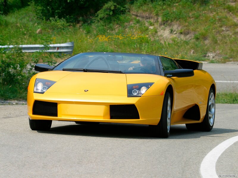 Yellow Lamborghini sports car