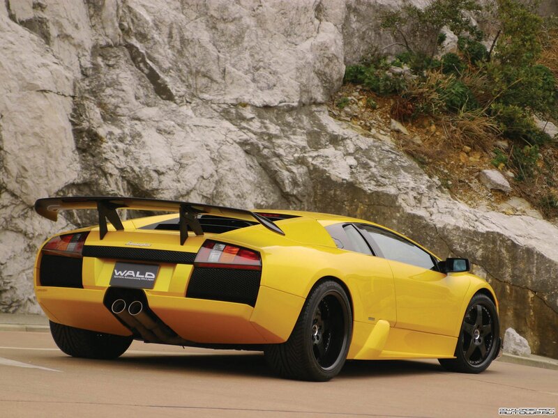 Yellow Lamborghini sports car
