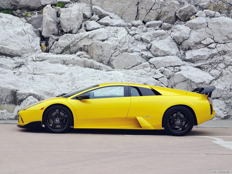 Yellow Lamborghini sports car
