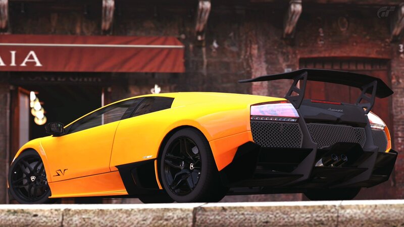 yellow lamborghini sports car