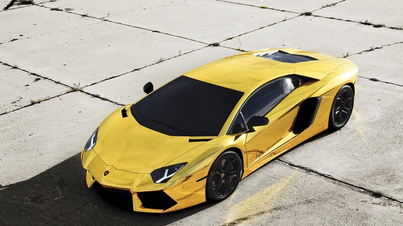 yellow lamborghini sports car