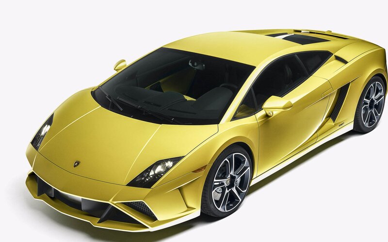 yellow Lamborghini sports car