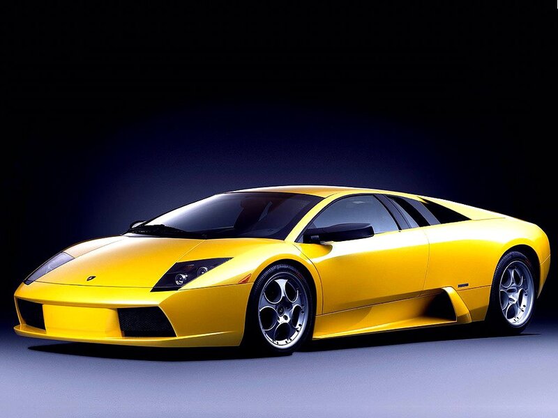 Yellow Lamborghini sports car