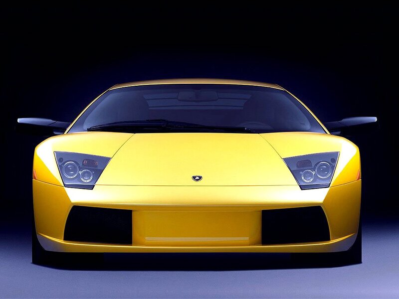 Yellow Lamborghini sports car
